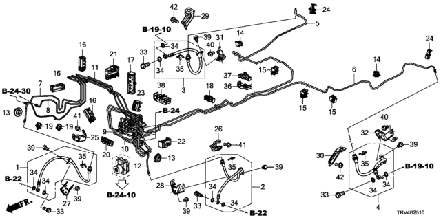 2019 Honda Clarity Electric  Bracket A, RR. Diagram for 46436TRTA01