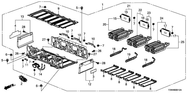 2014 Honda Accord Hybrid  Label, High Voltag Diagram for 1K8125K1C00