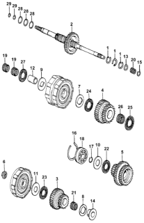 1983 Honda Accord  Bearing, Thrust Needle (42X58X2) (Toyo) Diagram for 91026PS5003