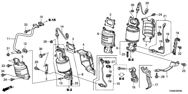 2014 Honda Odyssey  Sensor, Front Laf Diagram for 365315G0A11