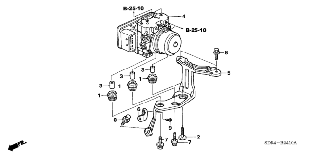 2007 Honda Accord Hybrid Collar Diagram for 57103SDA003