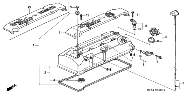 2002 Honda S2000  Bolt, Socket (6X18) Diagram for 966000601807