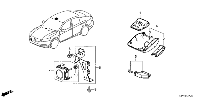 2013 Honda Accord Camera Assy. (Fcw)(Ldw) Diagram for 36150T2AA06