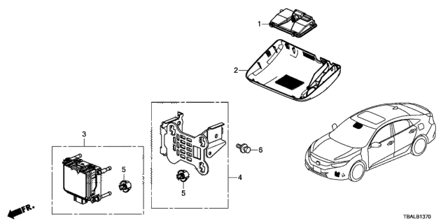 2020 Honda Civic  RADAR SUB-ASSY Diagram for 36803TBDA14