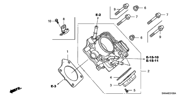 2011 Honda CR-V  Bolt-Washer (8X65) Diagram for 934010806508