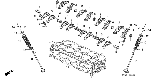 1994 Honda Accord  Spring, Exhuast Valve (Pink) (Chuo Spring) Diagram for 14762P0BA02