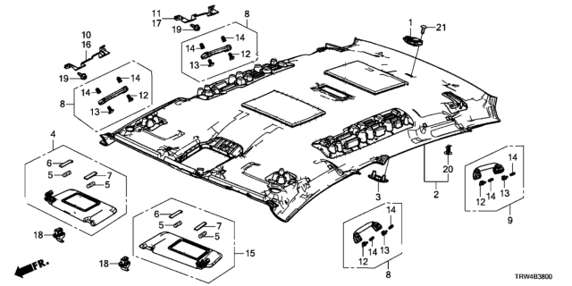 2019 Honda Clarity Plug-In Hybrid  Bracket R, RR. Diagram for 83242TRTA00