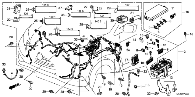 2016 Honda CR-V  Bracket, Relay Box RR Diagram for 38252T0AA00