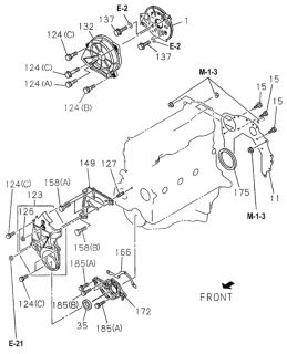 1996 Honda Passport  Bolt Bracket Diagram for 0280506500