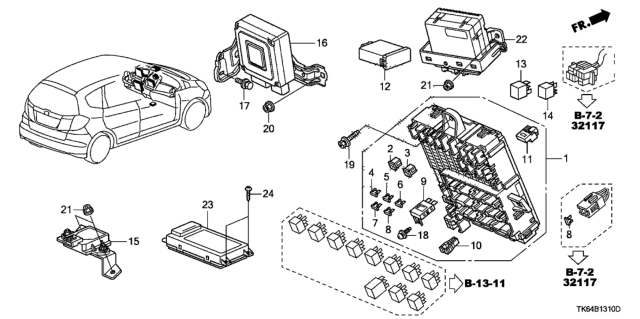 2012 Honda Fit  EPS Unit Diagram for 39980TK6C04
