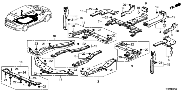 2022 Honda Odyssey  Clip, Roof (7MM) *NH900L* (DEEP BLACK) Diagram for 90671S0D003YU