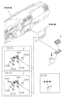 2001 Honda Passport  Case Assy., Ashtray Diagram for 8971465430