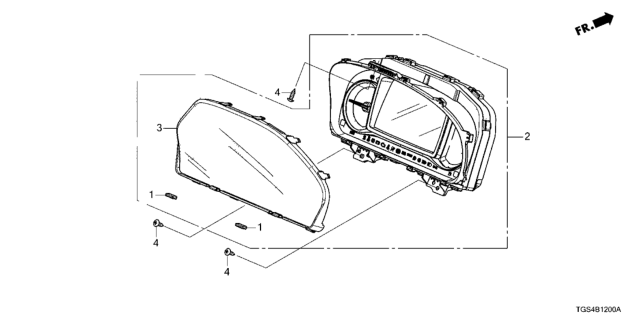 2019 Honda Passport  Meter Assembly, Combination Diagram for 78100TGSAP2