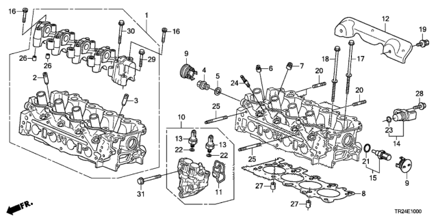 2013 Honda Civic  Bolt-Washer (9X165) Diagram for 90008RMX003