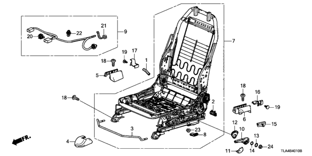 2020 Honda CR-V Handle He*NH900L* Diagram for 81621TBAA11ZA