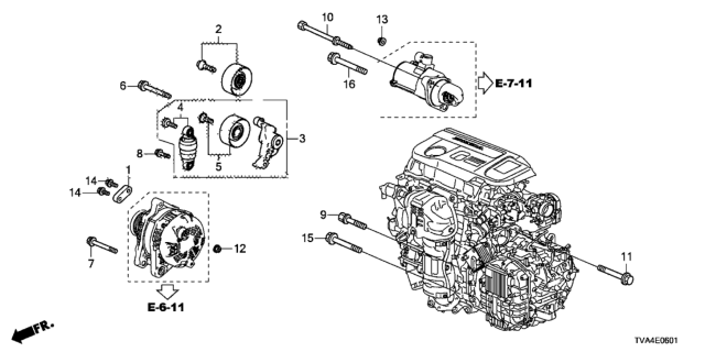 2021 Honda Accord Tensioner Set, Hydraulic Diagram for 31179RPYG01