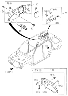 2002 Honda Passport  Screw Rad Grill Diagram for 8980730810