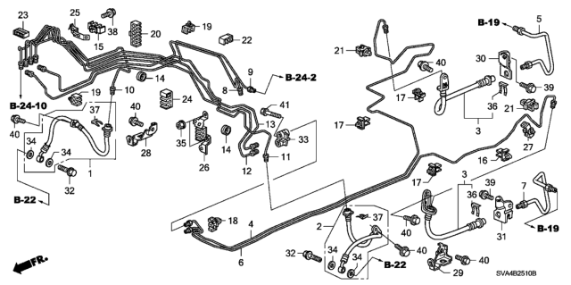 2008 Honda Civic Bracket, L. FR. Brake Hose Diagram for 46425SNAA01