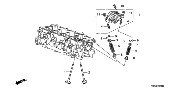 2012 Honda Fit Spring, In. Valve (Green) (Nippon Hatsujo) Diagram for 14761RB1003