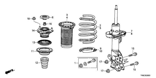 2014 Honda Civic  Bolt, Flange (16X62) Diagram for 90119STKA01