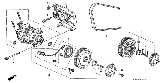 1994 Honda Accord  Bolt, Special (6X16) Diagram for 90001P0A006