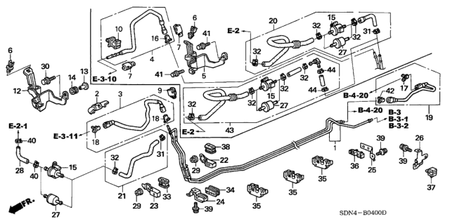 2006 Honda Accord Bolt-Washer (6X20) Diagram for 90775PG7000