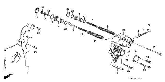 1995 Honda Accord  O-Ring (25X2.4) (Nok) Diagram for 91321P0X003