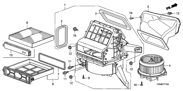 2010 Honda Fit  Screw, Tapping (5X16) Diagram for 90132SFA003