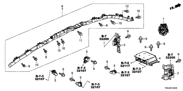 2018 Honda Civic MODULE SET, R Diagram for 78870TBAA71