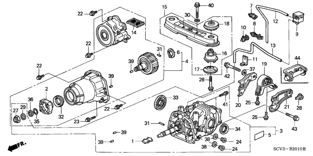 2003 Honda Element  Box, Breather Tube Diagram for 41935PZP003