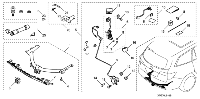 2021 Honda Pilot Bolt, Shoulder (7P Socket) (6X1.0) Diagram for 90115SZAA00