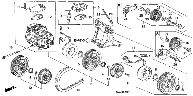 2000 Honda Civic  Screw-Washer (5X8) Diagram for 38827PH7003