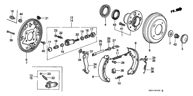 1989 Honda Civic  Screw, Bleeder (Nissin) Diagram for 43352568003