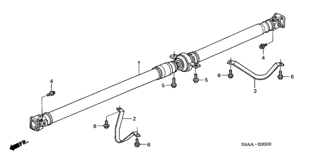 2006 Honda CR-V  Weight, Flange Bolt (10X54) Diagram for 90382S7X000