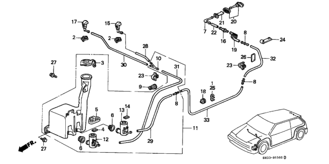 1988 Honda Civic Joint Y, Tube (Denso) Diagram for 76830SE4A02