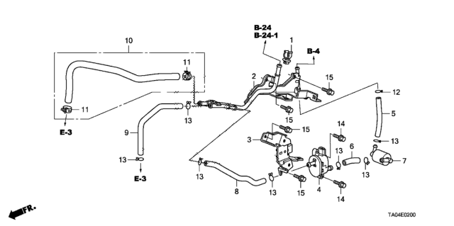 2009 Honda Accord  Tube I, Master Power Diagram for 46408TA0A01