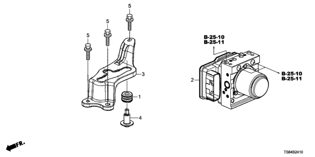2014 Honda Civic  Modulator Assembly, Vsa (Coo) (Rewritable) Diagram for 57110TS8505