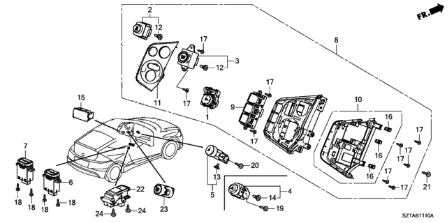 2016 Honda CR-Z  Panel, L. Diagram for 35723SZTG01