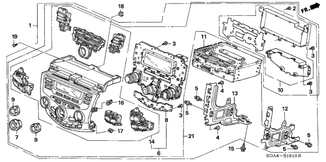 2006 Honda Accord  Base Assy., Power (Alpine) Diagram for 39170SDAA31