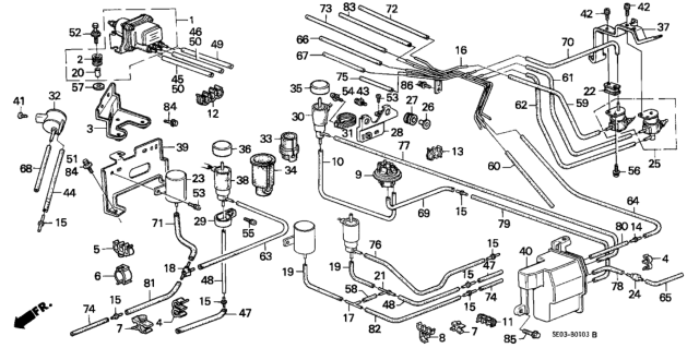 1989 Honda Accord  Pipe C, Install Diagram for 17420PH4660