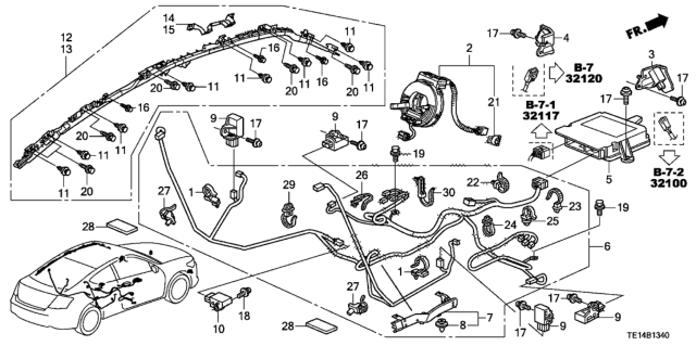 2012 Honda Accord Bracket, R. FR. Grab Rail (Sunroof) Diagram for 83241TE0A50