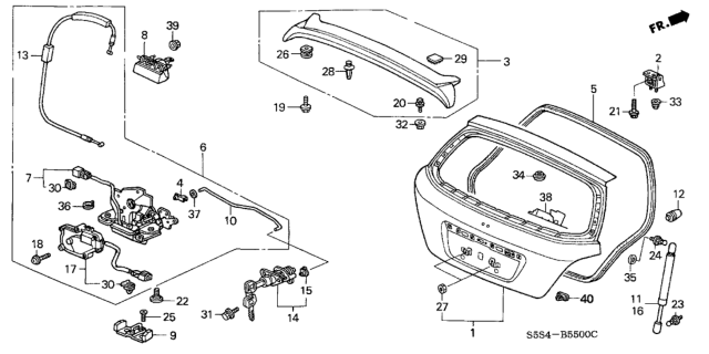 2005 Honda Civic  Screw-Washer (3X22) Diagram for 90101S50003
