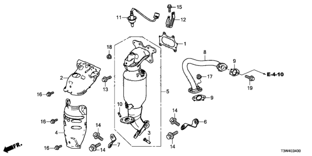 2014 Honda Accord Hybrid  Stay, Air Fuel Ratio Sensor Diagram for 365335K0A00