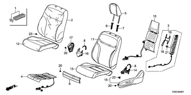 2014 Honda Civic  Cover, Left Front Seat Cushion Trim (Sienna Beige) (Leather) Diagram for 81531TR3L71ZA