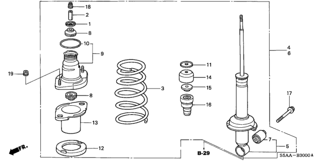 2004 Honda Civic  Plate, Bump Stop Diagram for 52690S5DA01