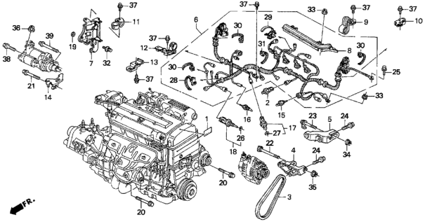 1994 Honda Del Sol O-Ring (17.8X1.4) Diagram for 91307PN3000