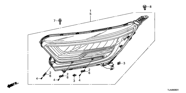 2019 Honda CR-V  Headlight Assembly, Passenger Side Diagram for 33100TLAA31