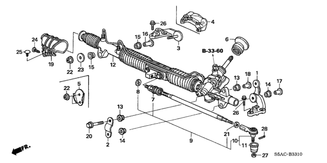 2005 Honda Civic Bolt, Gear Box Mounting Diagram for 90108S9A000