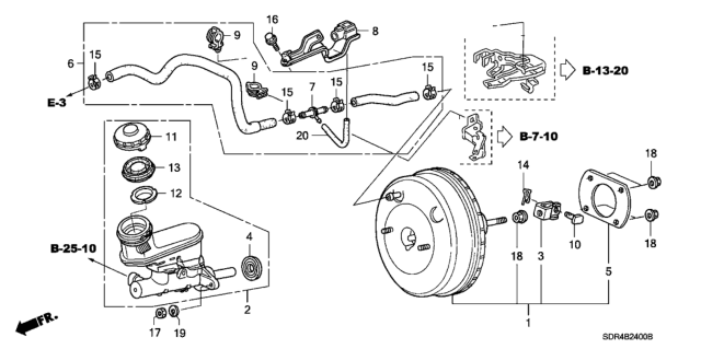 2005 Honda Accord Hybrid Stay Assy., Vacuum Switch Diagram for 46407SDRA00