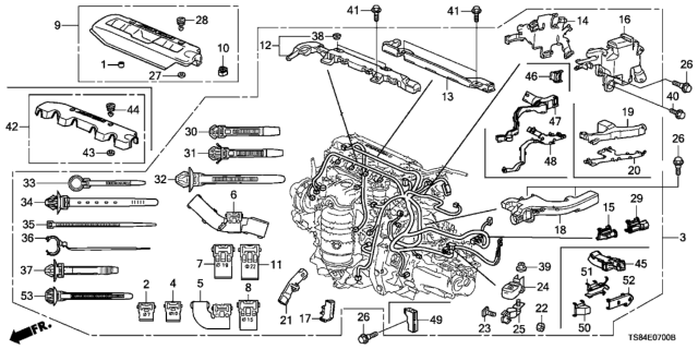 2013 Honda Civic  Band, Clamp (152MM) (Light Green) Diagram for 91551R1AA01